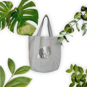 Banana Republic Nylon Elephant Sequin Tote Shopping Bag. Size 18x16"